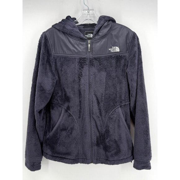 The North Face oso hoodie navy Blue Teddy fleece Jacket Plush womens S - Picture 2 of 13